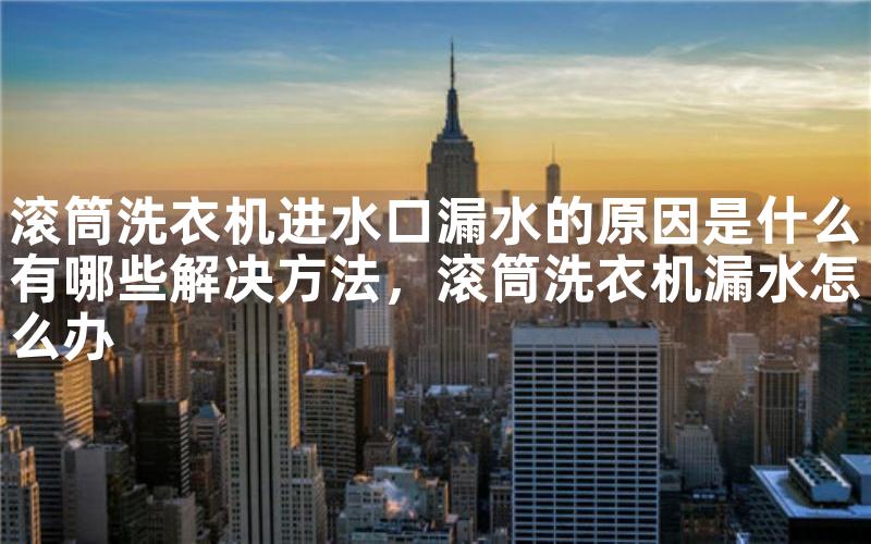 滚筒洗衣机进水口漏水的原因是什么有哪些解决方法，滚筒洗衣机漏水怎么办