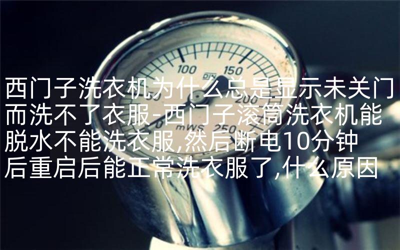 西门子洗衣机为什么总是显示未关门而洗不了衣服-西门子滚筒洗衣机能脱水不能洗衣服,然后断电10分钟后重启后能正常洗衣服了,什么原因-