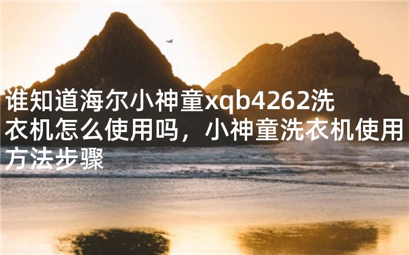 谁知道海尔小神童xqb4262洗衣机怎么使用吗，小神童洗衣机使用方法步骤