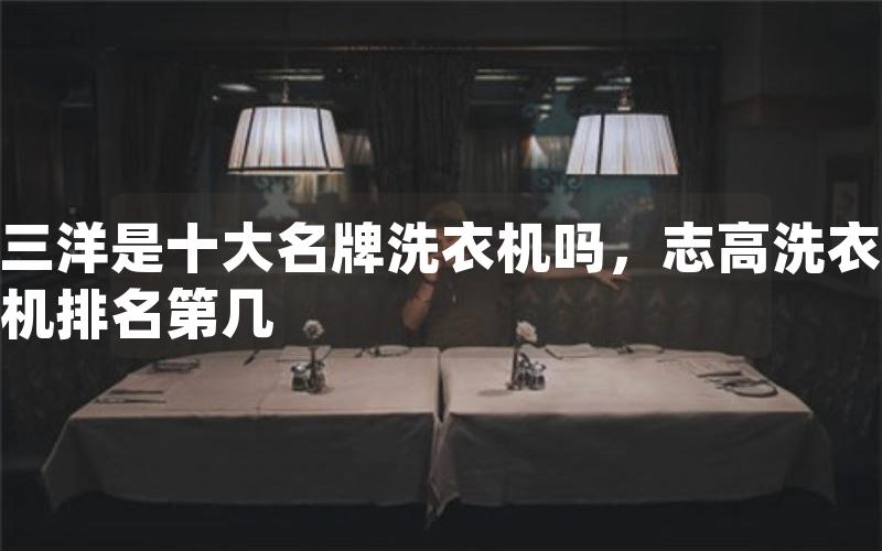 三洋是十大名牌洗衣机吗,志高洗衣机排名第几 三洋是十大名牌洗衣机吗,志高洗衣机排名第几