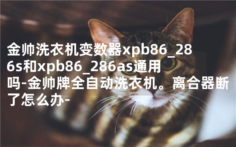 金帅洗衣机变数器xpb86_286s和xpb86_286as通用吗-金帅牌全自动洗衣机。离合器断了怎么办-